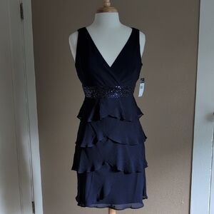 Elegant Navy Sleeveless Dress NWT